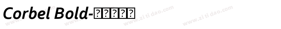 Corbel Bold字体转换
